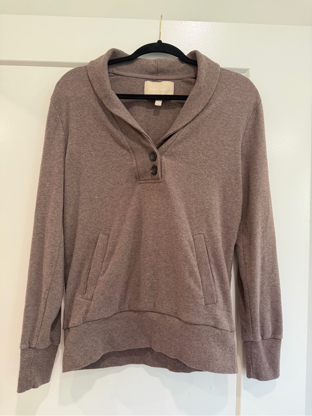 Banana Republic Shawl Collar Pullover - Mauve Taupe